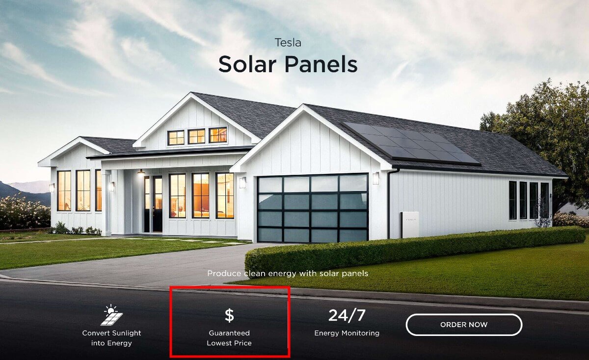 Tesla запускает новую солнечную панель солнечной цены соответствия