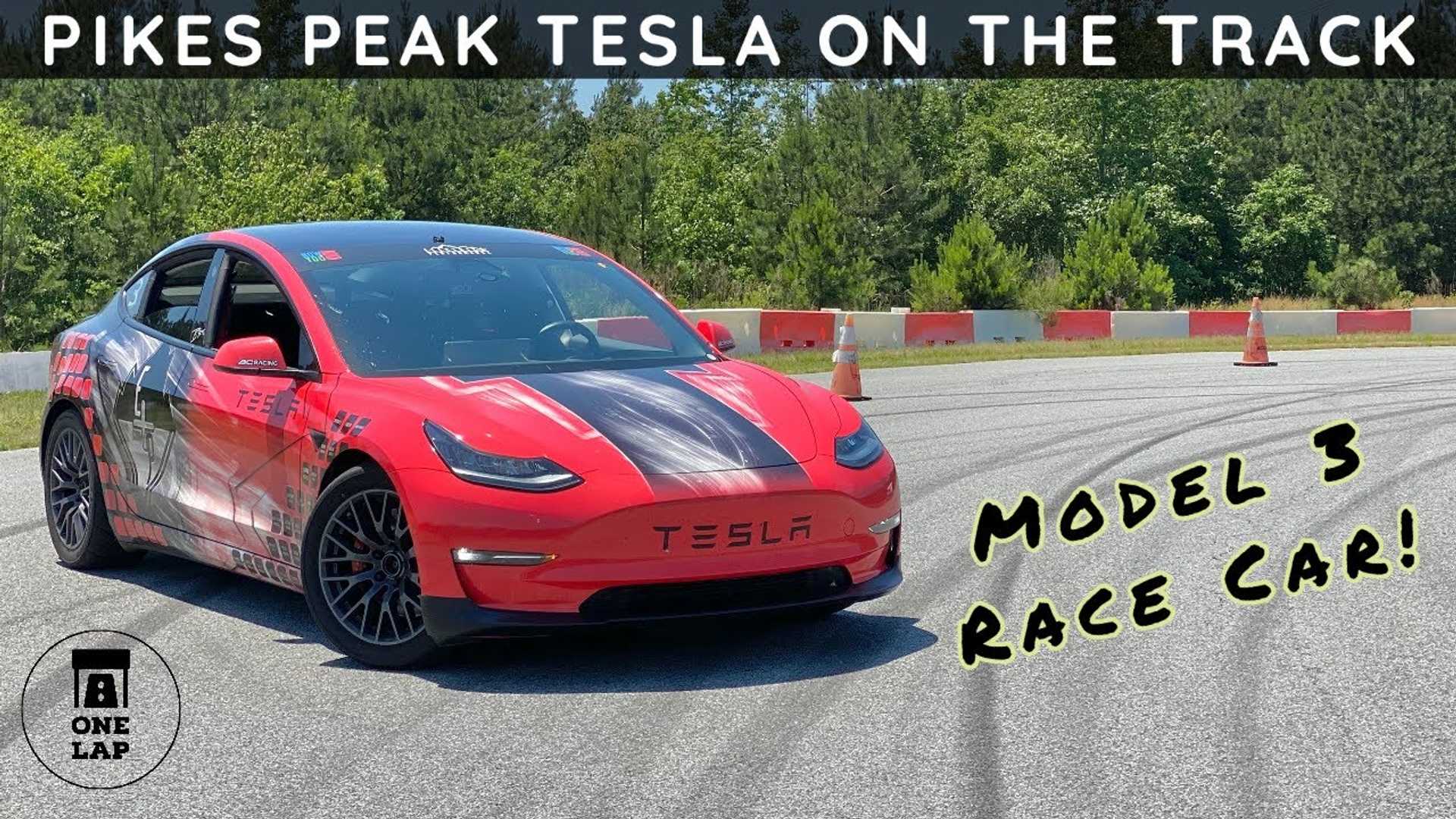 Тесла Модель 3 Performance Pikes Peak Racer устанавливает рекорд на одном круге
