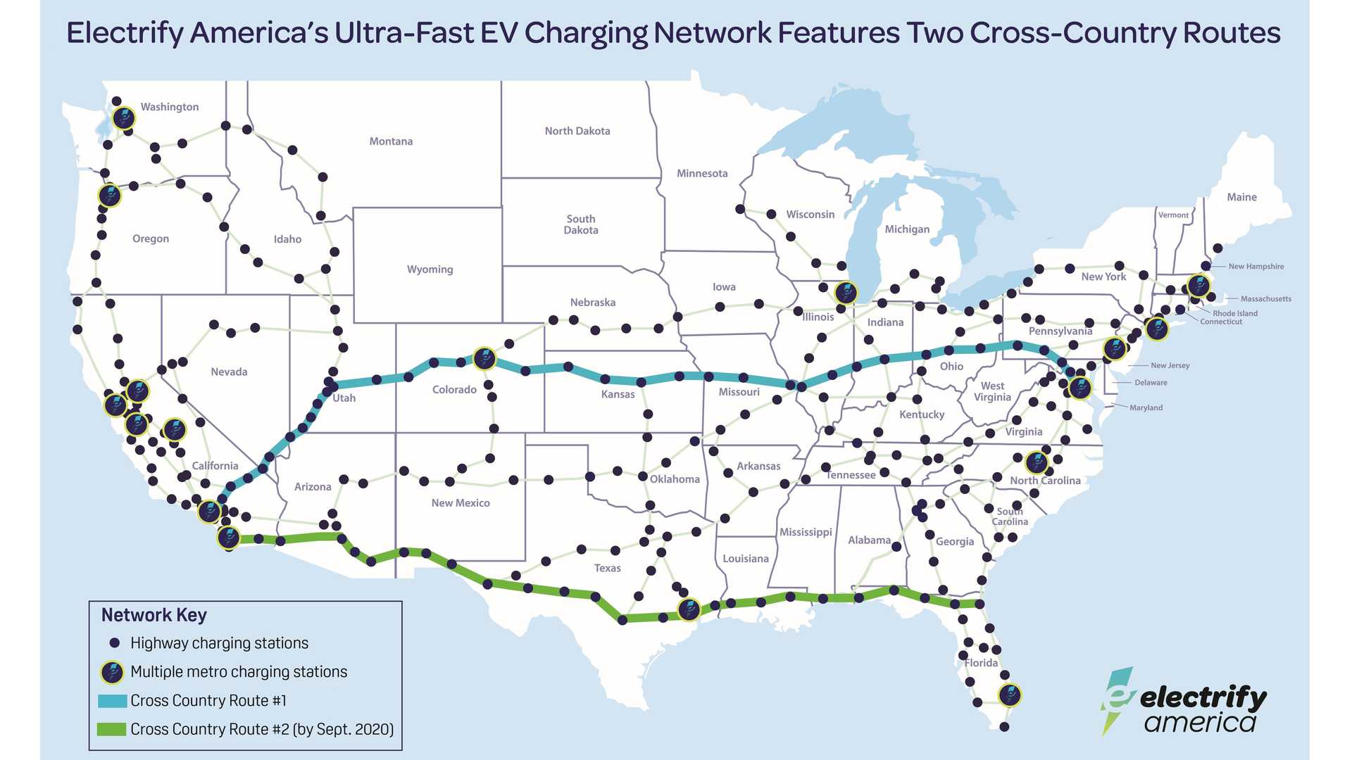 Electrify America объявляет первый маршрут по пересеченной местности: второй близится к завершению