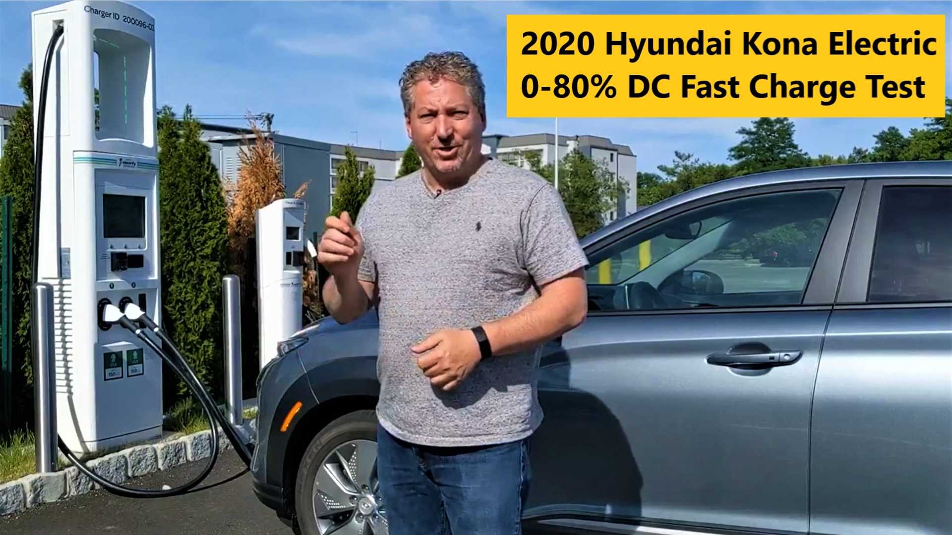 Наблюдайте за быстрой Hyundai Kona Electric 2020 года от 0 до 80%