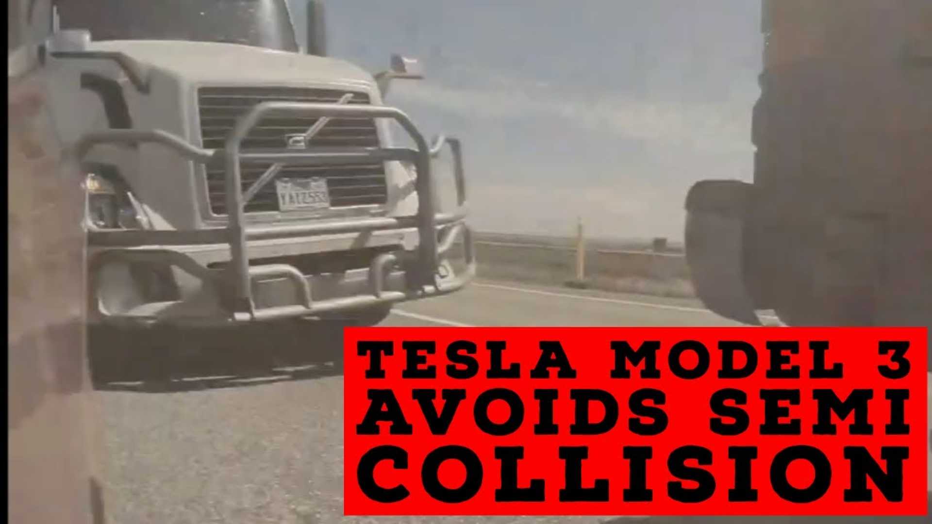 ОБНОВЛЕНИЕ: Tesla Model 3 позволяет избежать неприятного удара сзади: автопилот или водитель?