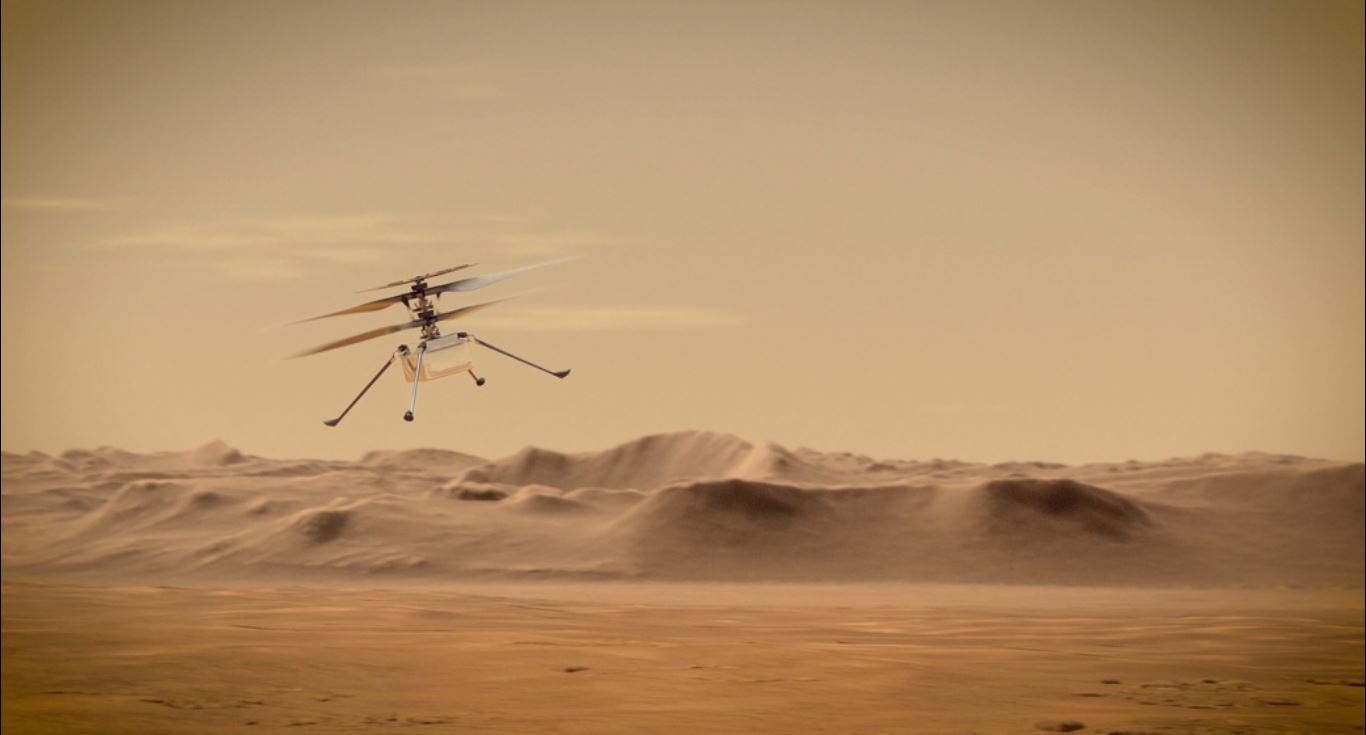 Вертолет НАСА на Марсе завершил критическую проверку во время путешествия в космос