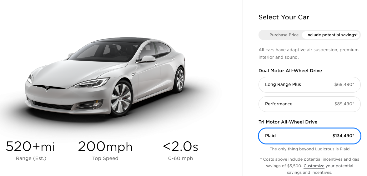 Tesla сообщает подробности о клетчатой ​​модели S на 200 миль в час