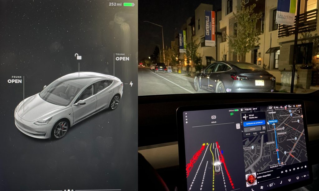 Первый взгляд на новый пользовательский интерфейс Tesla и визуализацию вождения для бета-версии FSD в действии