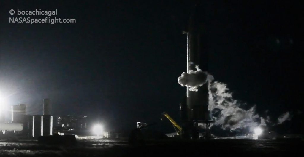 SpaceX прерывает третью попытку статического огня Starship за несколько минут до запуска