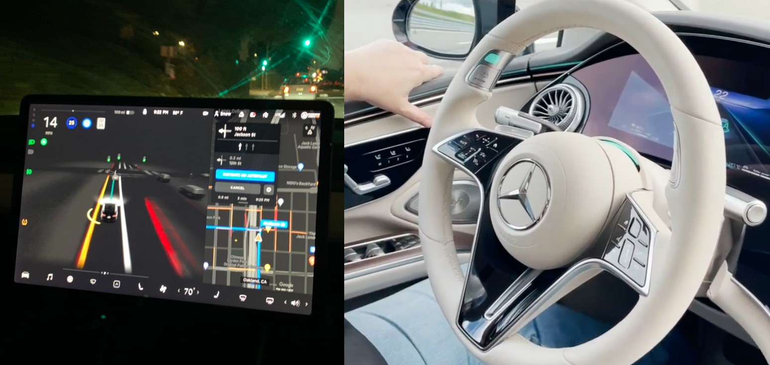 Сравнение Tesla FSD Beta и Mercedes-Benz DrivePilot показывает большую разницу в технологиях