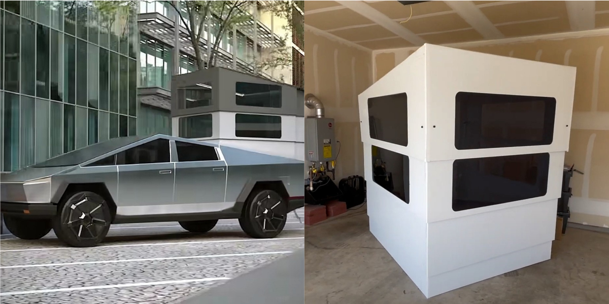 Сумасшедший мод Tesla Cybertruck RV показывает функциональный прототип в новой рекламе