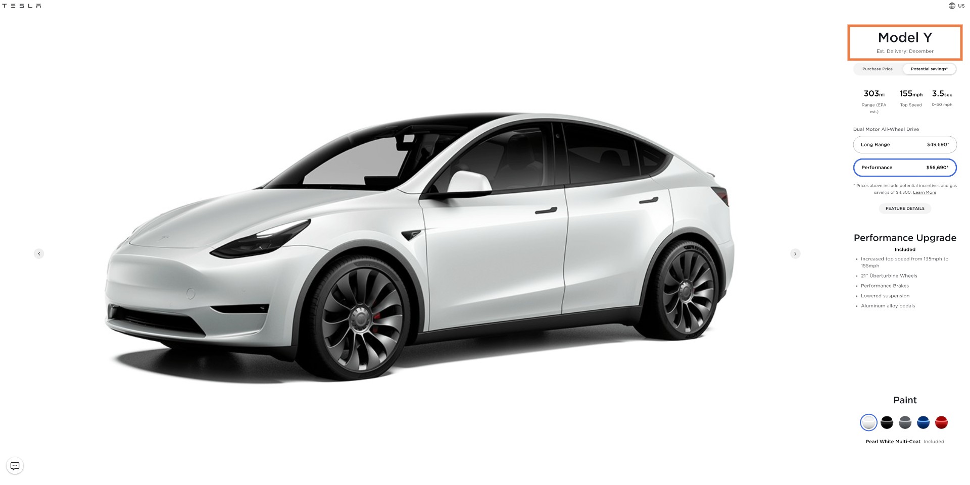 Tesla Model Y Performance почти распродана к 2021 году