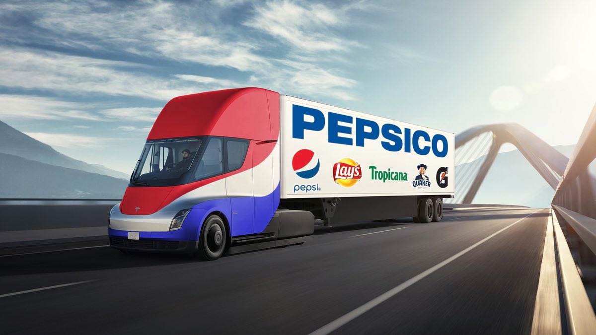 Первые 15 единиц Tesla Semi будут доставлены PepsiCo к концу января: отчет