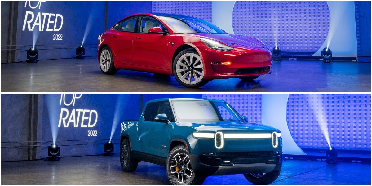 Tesla Model 3 стала победителем конкурса Edmunds EV 2022 года, Rivian R1T отмечена как выбор редакции