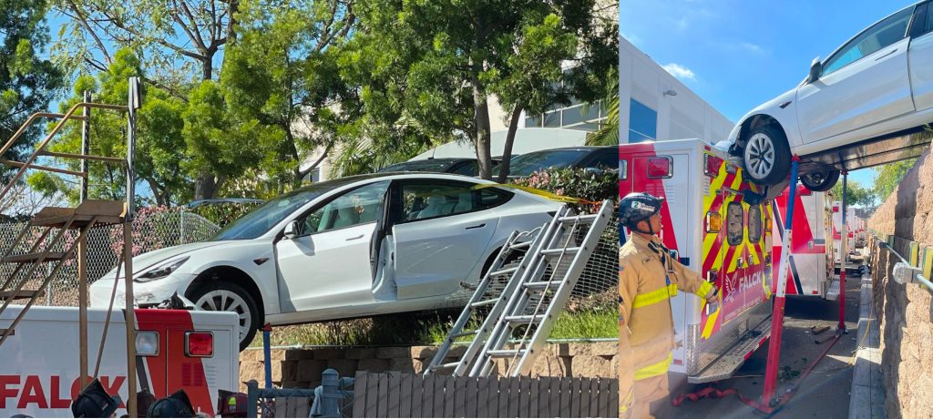Водитель Tesla Model 3 случайно приземлился на машину скорой помощи, трое пострадали