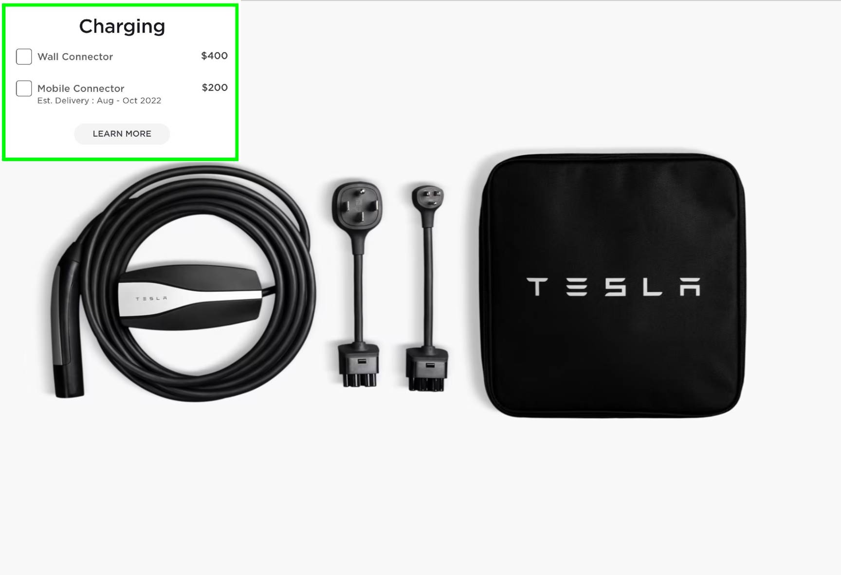 Мобильное зарядное устройство Tesla теперь можно приобрести вместе с заказом автомобиля