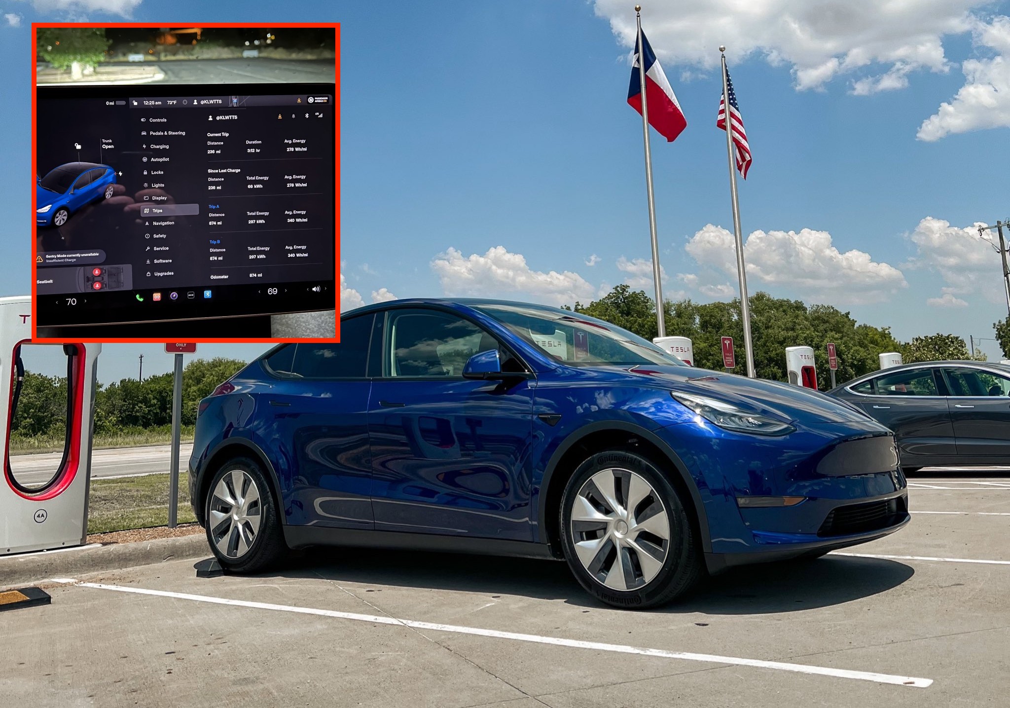 Произведенная в Техасе Tesla Model Y с батареей 4680 заряжается от 0 до 97% менее чем за 1 час.