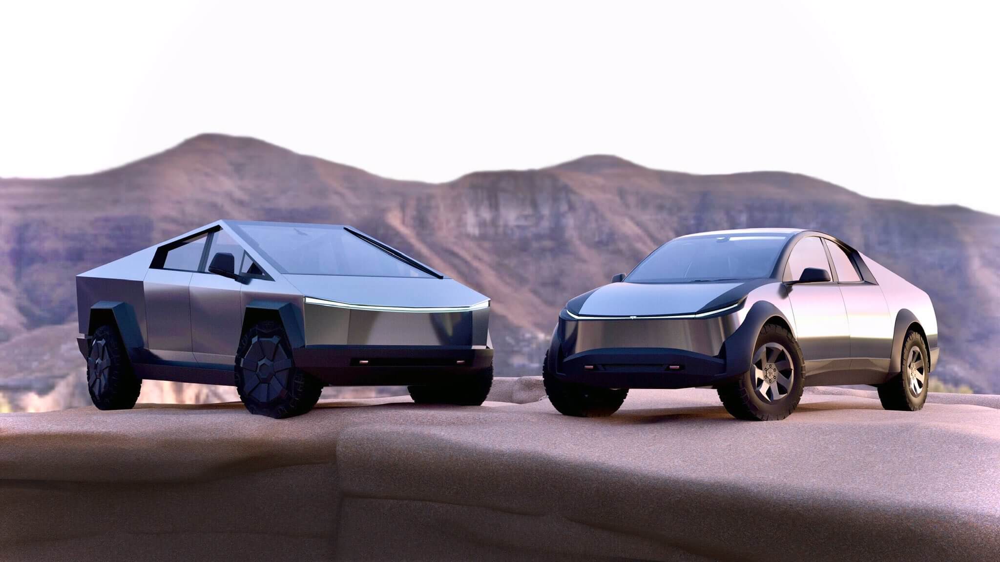 Tesla « Cybertruck Mini » rendu sur la plate-forme Model Y – et ça marche un peu