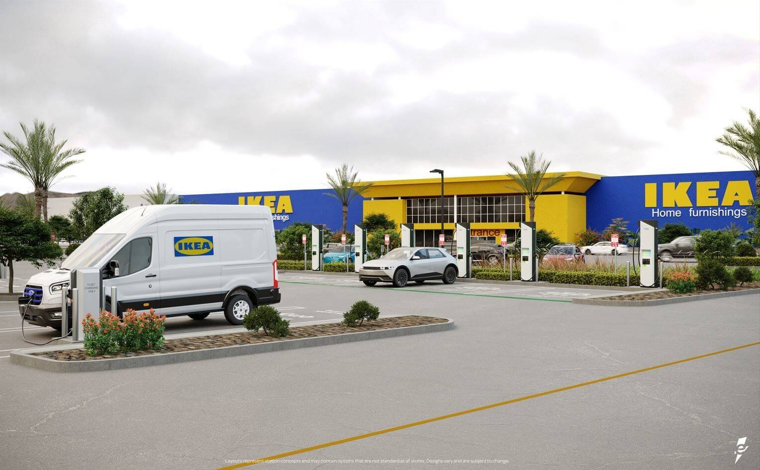IKEA quadruplica i caricabatterie per veicoli elettrici grazie alla partnership con Electrify America