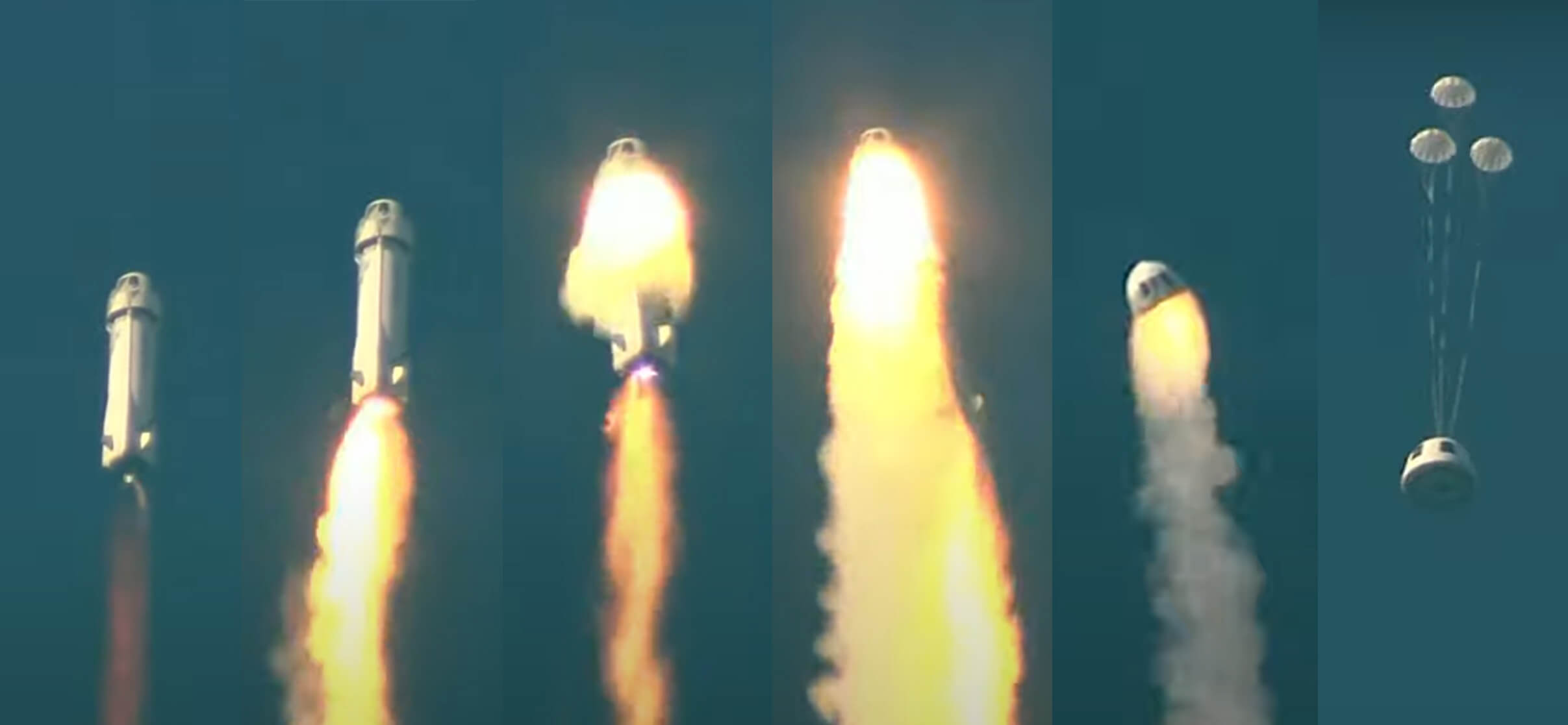 Il lancio del razzo Blue Origin fallisce dopo che il motore ha preso fuoco
