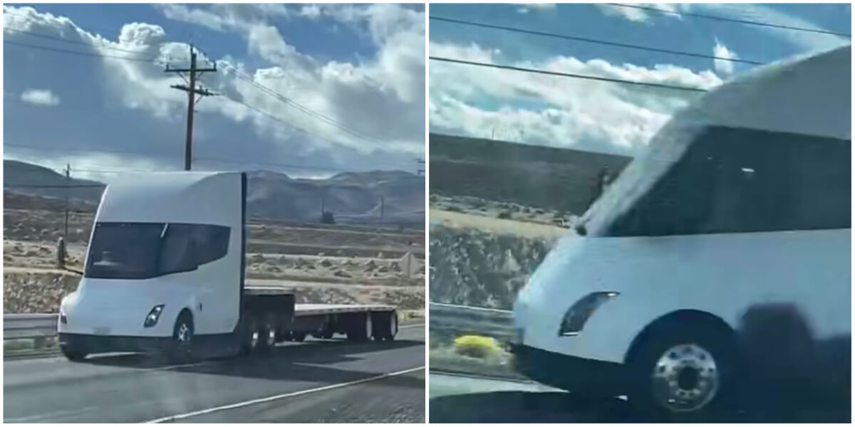 Mehrere Tesla Semis verlassen das Produktionswerk in Nevada, da die Auslieferung näher rückt