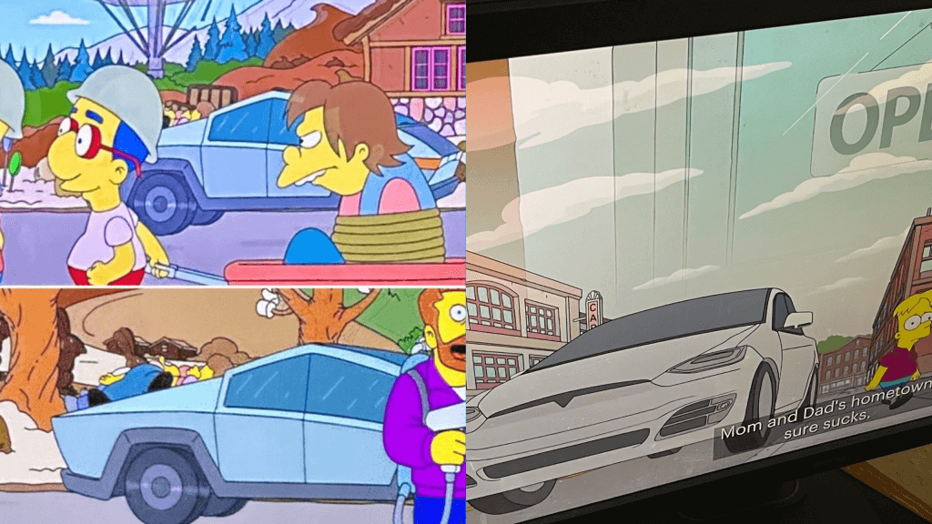 Tesla Cybertruck ve Model X, Simpsons’ın Cadılar Bayramı bölümlerinde küçük rollerde yer alıyor