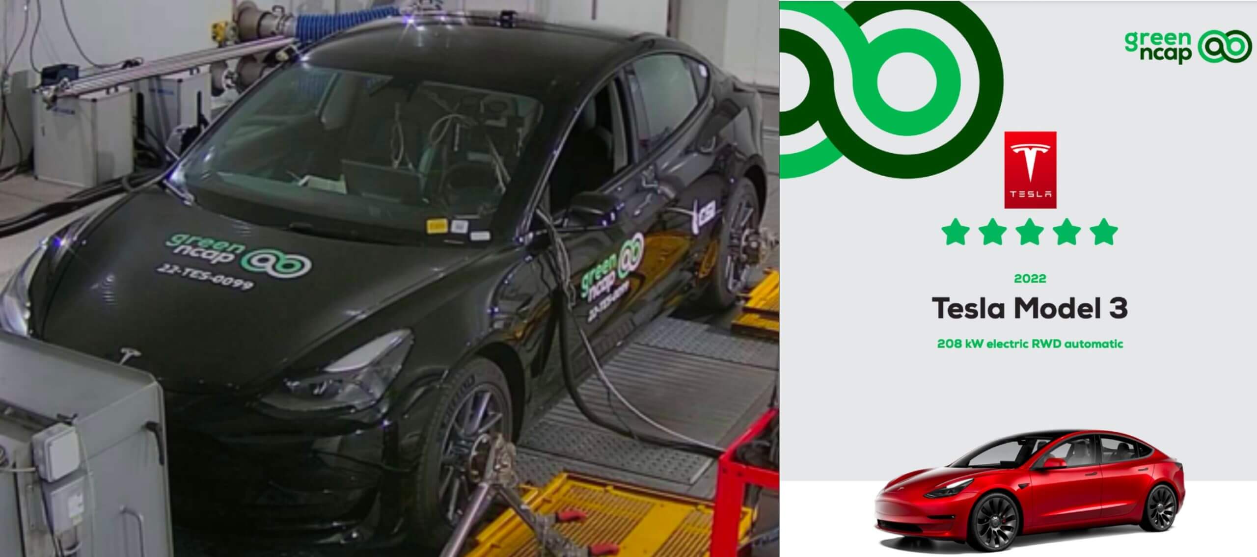 Tesla Model 3 получила 5 звезд от Green NCAP