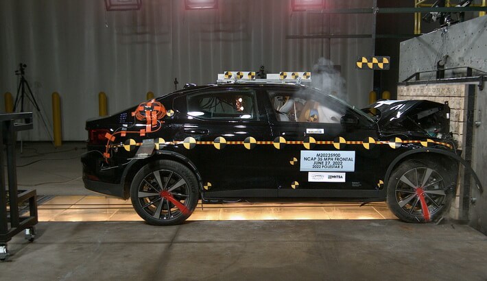 Polestar 2 побеждает в NCAP NHTSA с пятизвездочным рейтингом аварийности