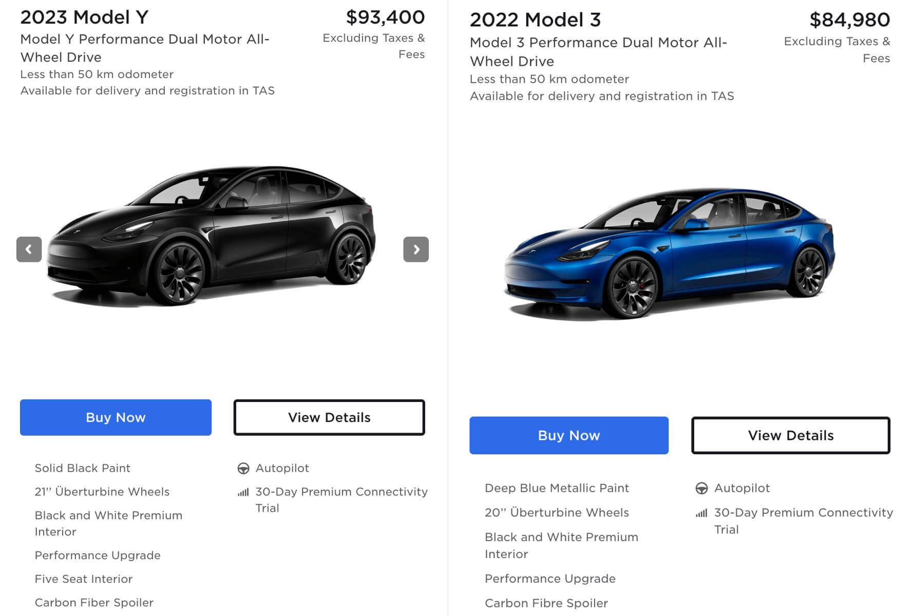 2023년 2분기가 종료되면서 호주에서 Tesla Model Y 및 Model 3 재고 감소
