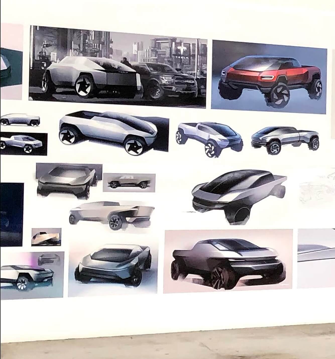 Los diseños de Tesla Cybertruck no faltaron cuando Musk combatió las camionetas ‘aburridas’
