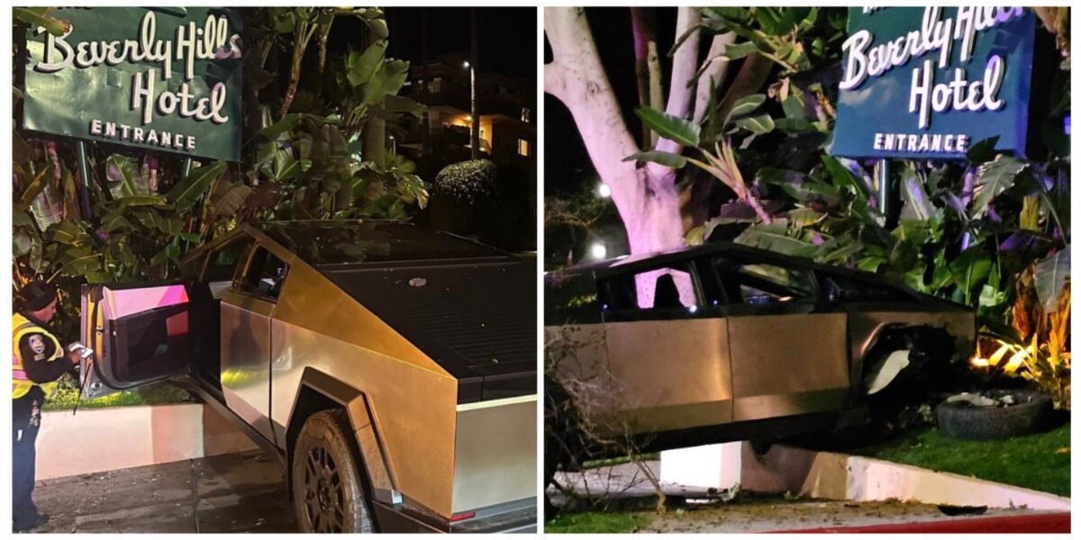 Tesla Cybertruck стал жертвой несчастного случая с парковщиком в Лос-Анджелесе